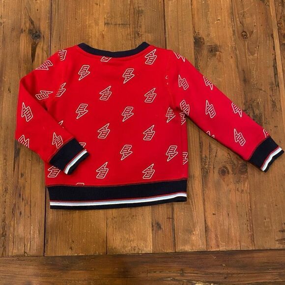 Colorful Planet Red Lightning Bolt Sweatshirt Unisex Size 2T - Picture 3 of 11